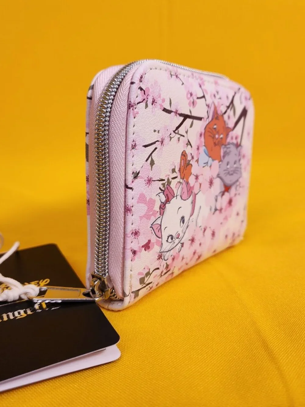 Loungefly Disney The Aristocats Kittens Cherry Blossom Marie Zip Wallet NEW